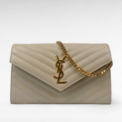 Saint Laurent (YSL) Cassandre Chain Wallet - The Dream Bag Co