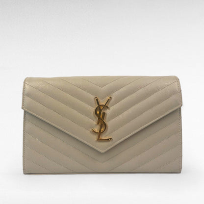 Saint Laurent (YSL) Cassandre Chain Wallet - The Dream Bag Co